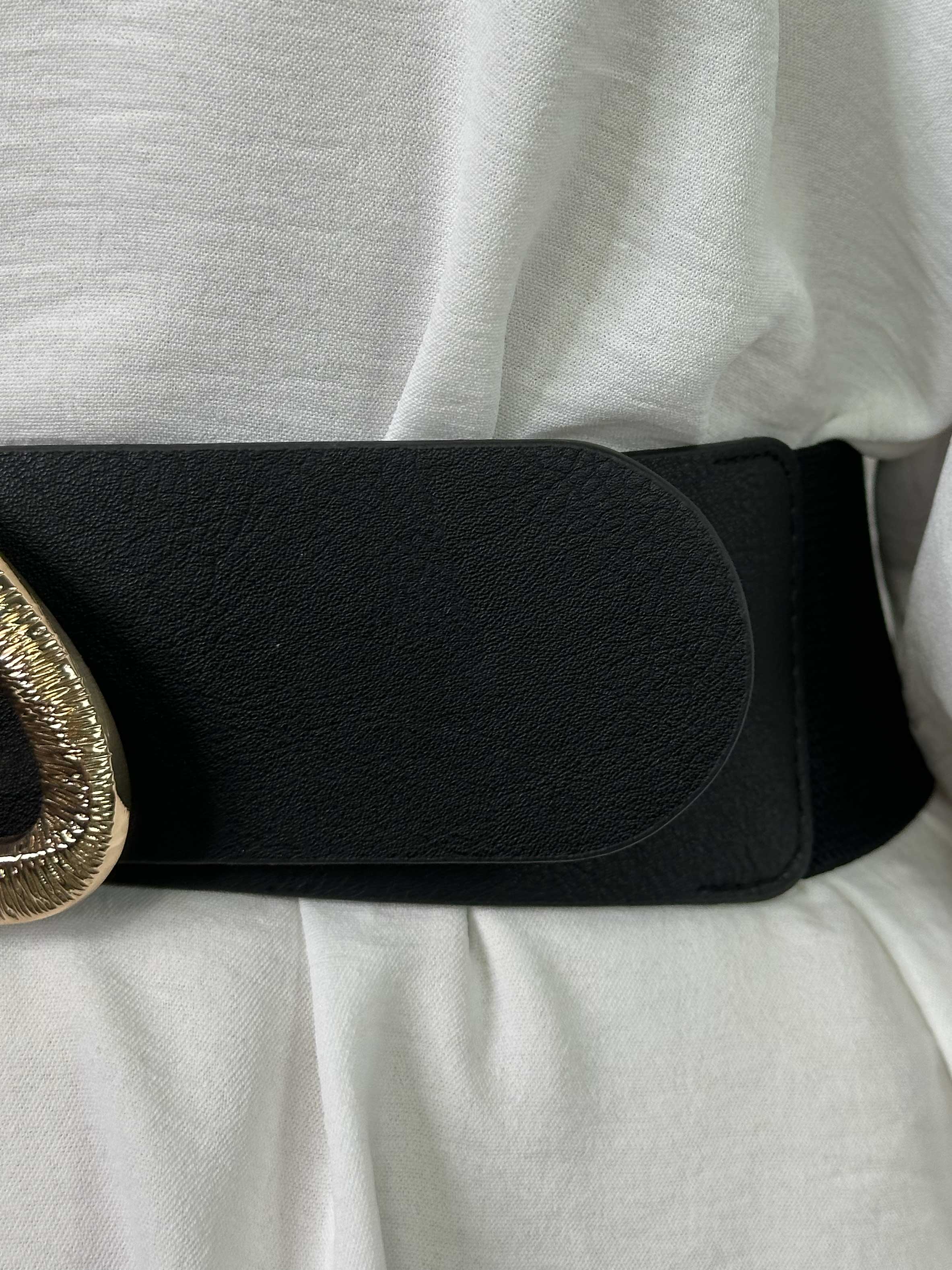 Isla - Midjebälte med elastisk linning och guldspänne